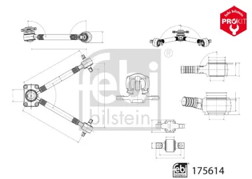 FEBI BILSTEIN FEBI BILSTEIN 175614 Febi Front Control / Trailing Arm For Volvo 7300 8500 8700 9700 9900 B12 