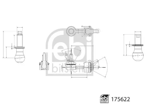 FEBI BILSTEIN FEBI BILSTEIN 175622 Febi 175622 Rear Left Or Right Stabiliser Link For Tesla Model S 