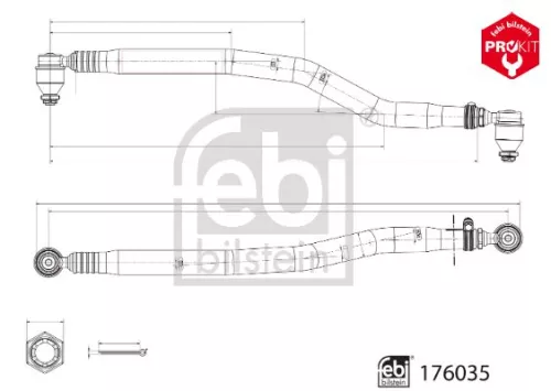 FEBI BILSTEIN FEBI BILSTEIN 176035 Febi Front Centre Rod Assembly For Mercedes-benz Of Oh 