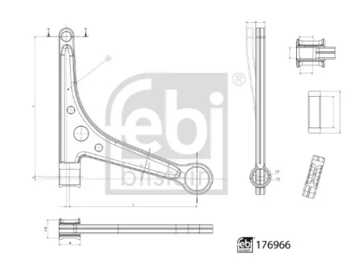 FEBI BILSTEIN FEBI BILSTEIN 176966 Febi Left Lower Front Control / Trailing Arm For Vw California Transporter 
