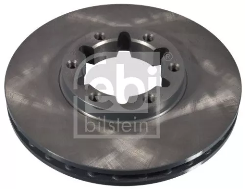 2x Febi Front Internally Vented Brake Disc For Nissan Nt400 Cabstar