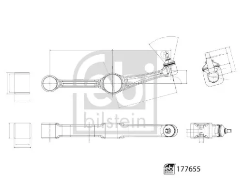 FEBI BILSTEIN FEBI BILSTEIN 177655 Febi Lower Front Right Rear Control / Trailing Arm For Mercedes C-class Cls E-cl 