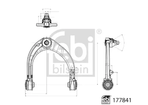 FEBI BILSTEIN FEBI BILSTEIN 177841 Febi Front Upper Right Control / Trailing Arm For Land Rover Discovery Range Rov 