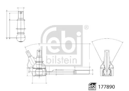FEBI BILSTEIN FEBI BILSTEIN 177890 Febi Front Left Or Right Outer Tie Rod End For Daimler Jaguar Daimle 