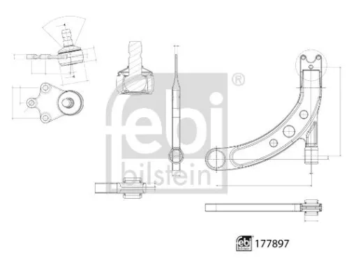 FEBI BILSTEIN FEBI BILSTEIN 177897 Febi Front Left Control / Trailing Arm For Kia Rio 