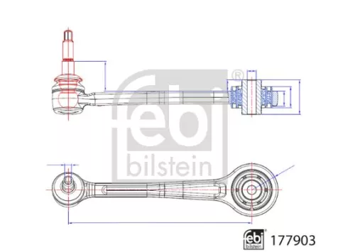 FEBI BILSTEIN FEBI BILSTEIN 177903 Febi Front Rear Upper Right Control / Trailing Arm For Bmw 5 6 7 Series 