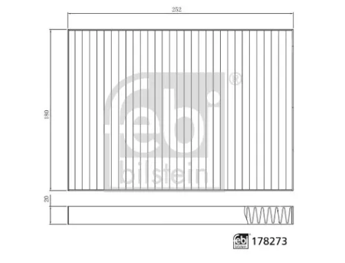 FEBI BILSTEIN FEBI BILSTEIN 178273 Febi Cabin Pollen Filter For Tesla Model S 