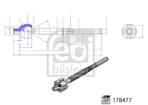 FEBI BILSTEIN FEBI BILSTEIN 178477 Febi Front Left Or Right Inner Tie Rod For Renault Grand Scénic Mega 