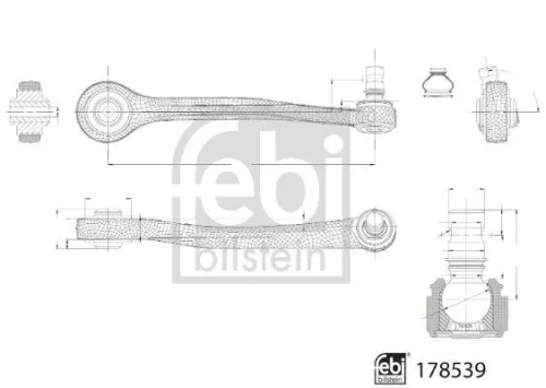 FEBI BILSTEIN FEBI BILSTEIN 178539 Febi Front Front Upper Right Control / Trailing Arm For Audi A8 