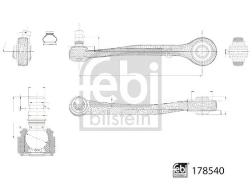 FEBI BILSTEIN FEBI BILSTEIN 178540 Febi Front Front Upper Left Control / Trailing Arm For Audi A8 