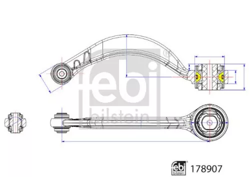 FEBI BILSTEIN FEBI BILSTEIN 178907 Febi Front Left Front Right Control / Trailing Arm For Jaguar Xk 