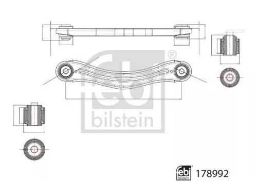 FEBI BILSTEIN FEBI BILSTEIN 178992 Febi Rear Upper Right Control / Trailing Arm For Mercedes Gl-class M-class R-cla 