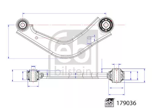 FEBI BILSTEIN FEBI BILSTEIN 179036 Febi Upper Rear Left Or Right Control / Trailing Arm For Ford Mondeo 