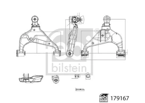 FEBI BILSTEIN FEBI BILSTEIN 179167 Febi Lower Front Right Control / Trailing Arm For Toyota Fortuner Hilux 