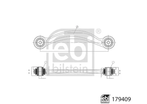 FEBI BILSTEIN FEBI BILSTEIN 179409 Febi Front Rear Upper Right Control / Trailing Arm For Mercedes C-class Cls E-cl 