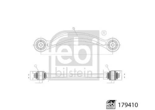 FEBI BILSTEIN FEBI BILSTEIN 179410 Febi Front Rear Upper Left Control / Trailing Arm For Mercedes C-class Cls E-cla 