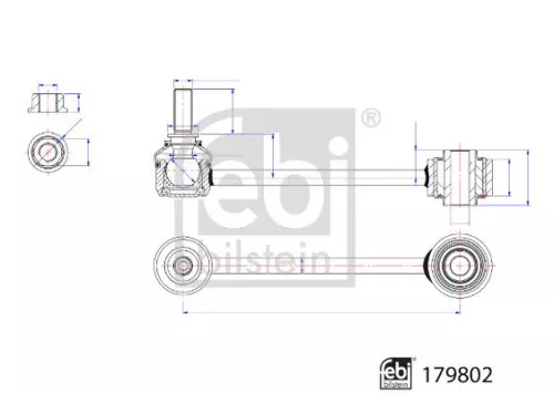 FEBI BILSTEIN FEBI BILSTEIN 179802 Febi 179802 Rear Left Or Right Stabiliser Link For Man  Vw Crafter  Grand Califo 