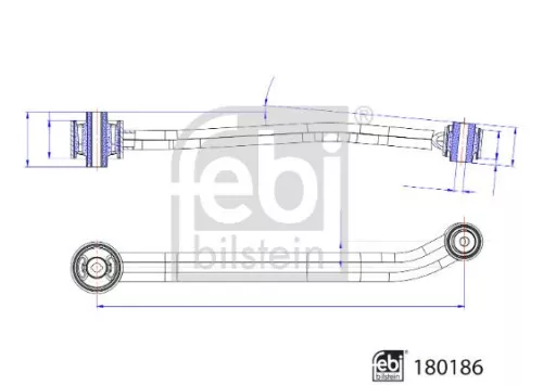 FEBI BILSTEIN FEBI BILSTEIN 180186 Febi Lower Rear Right Control / Trailing Arm For Alfa Romeo Fiat Jeep 500x Compa 