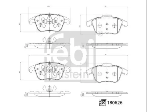 Febi Front Brake Pad Set For Citroën Peugeot 207 207 Sw 208 