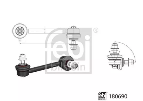 FEBI BILSTEIN FEBI BILSTEIN 180690 Febi 180690 Rear Right Stabiliser Link For Tesla Cybertruck  Model 3 