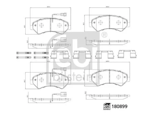 Febi Front Brake Pad Set For Citroën Fiat Opel Peugeot Vauxh