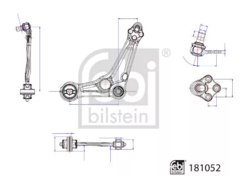 FEBI BILSTEIN FEBI BILSTEIN 181052 Febi Front Left Lower Control / Trailing Arm For Renault Megane 