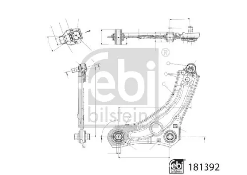 FEBI BILSTEIN FEBI BILSTEIN 181392 Febi Front Left Lower Control / Trailing Arm For Renault Megane 
