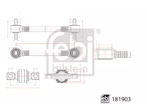 FEBI BILSTEIN FEBI BILSTEIN 181903 Febi Rear Control / Trailing Arm For Man Hocl Lion´s City Nl Tgm 