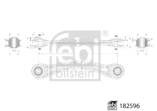 Febi Rear Left Control / Trailing Arm For Mercedes Slc Slk