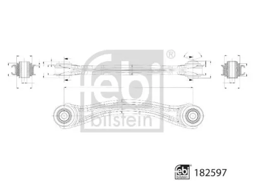 Febi Rear Right Control / Trailing Arm For Mercedes Slc Slk