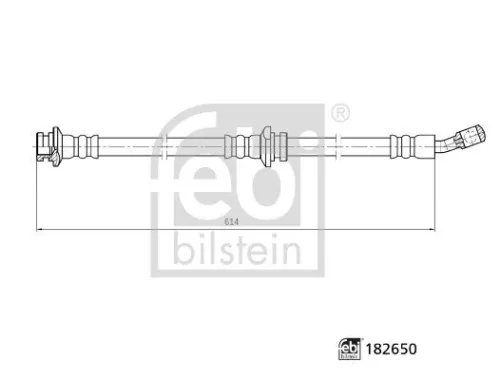 FEBI BILSTEIN FEBI BILSTEIN 182650 Front Right Brake Hose For Nissan Qashqai 