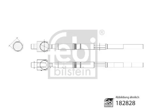 Febi Front Left Or Right Inner Tie Rod For Isuzu D-max Kb Mu-x