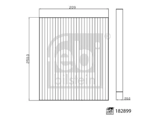 FEBI BILSTEIN FEBI BILSTEIN 182899 Febi Cabin Pollen Filter For Chrysler Pacifica 