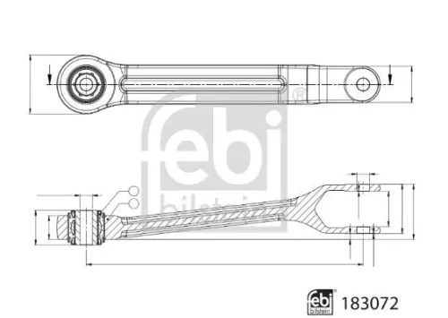 Febi 183072 Front Stabiliser Link For Scania G  L  P  R  S