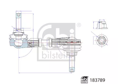 Febi 183789 Rear Left Or Right Stabiliser Link For Ford Focus