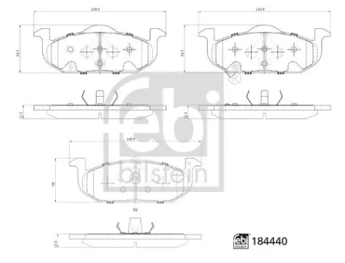 Febi Front Brake Pad Set For Mg Mg 3 Mg 350