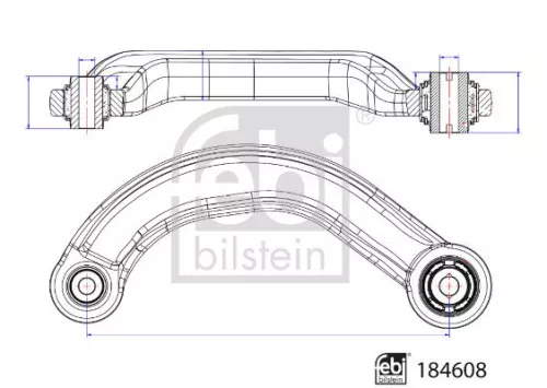 FEBI BILSTEIN FEBI BILSTEIN 184608 Febi Rear Upper Right Control / Trailing Arm For Ford Lincoln Mkz Mondeo 