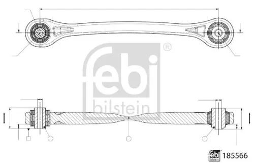 FEBI BILSTEIN FEBI BILSTEIN 185566 Febi Front Lower Outer Rear Left Control / Trailing Arm For Audi A6 A6 Allroad A 
