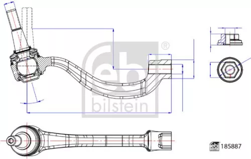 FEBI BILSTEIN FEBI BILSTEIN 185887 Febi Front Left Or Right Tie Rod End For Jaguar Land Rover F-pace I- 