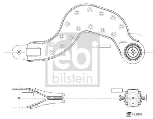 Febi Outer Upper Rear Left Or Right Control / Trailing Arm For Mercedes A-class 