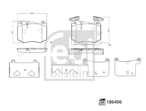 Febi Front Brake Pad Set For Mercedes-benz Glc