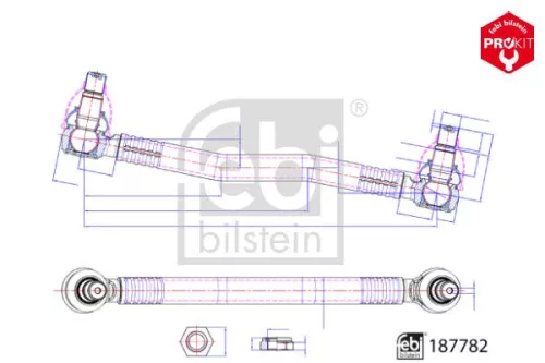 Febi Front Centre Rod Assembly For Mercedes-benz Econic 2