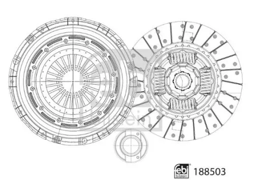FEBI BILSTEIN FEBI BILSTEIN 188503 Febi Bilstein Clutch Kit For Mercedes-benz Atego 3 