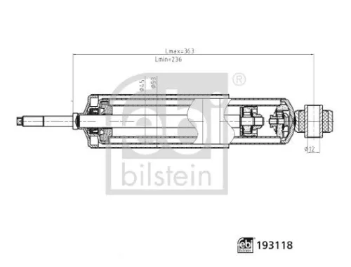 Febi Front Left or Right Shock Absorber Strut For Nissan Cabstar