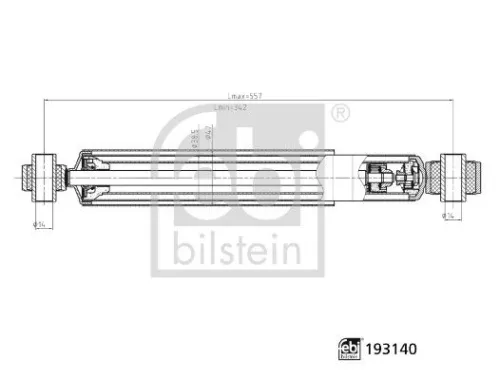 FEBI BILSTEIN FEBI BILSTEIN 193140 Febi Rear Right Shock Absorber Strut For Nissan Cabstar 