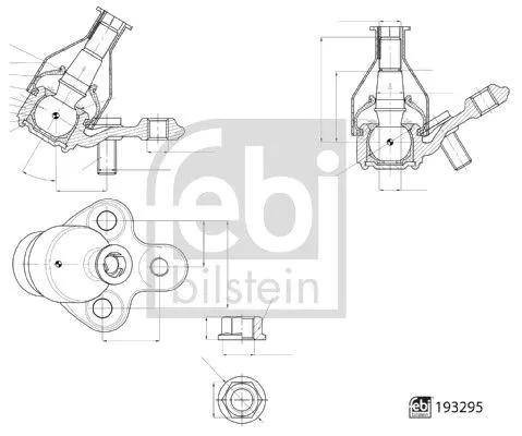Febi Bilstein Front Left OR Right Ball Joint For Suzuki Toyota Aygo X Corolla