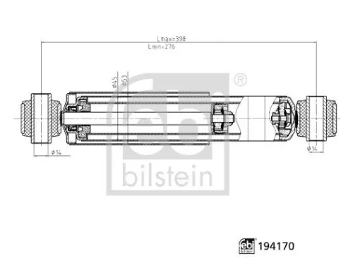 FEBI BILSTEIN FEBI BILSTEIN 194170 Febi Rear Left or Right Shock Absorber Strut For Dacia MERCEDES-BENZ Renaul 