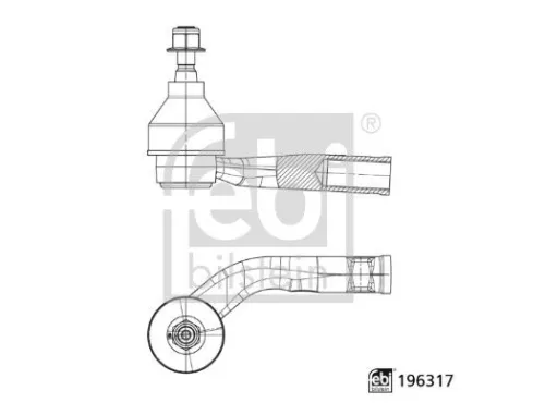 Febi Front Left Tie Rod End For Volvo S60 V60