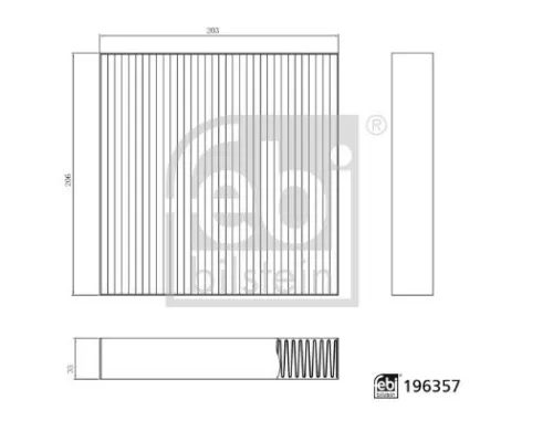 Febi Cabin Pollen Filter For Byd D1 Seal Seal 06 Seal U Song Plus Song Pro
