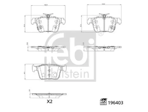 Febi Rear Brake Pad Set For Mg Mg (Saic) 4 Mg 4